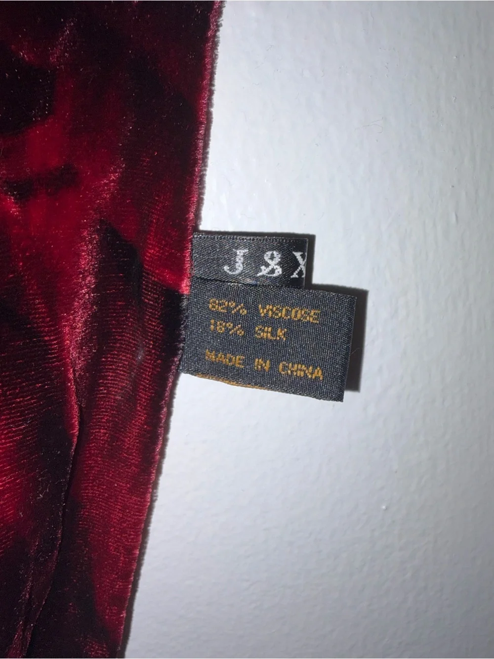 Luxe Plush Velvet Scarf Wrap in Deep Burgundy